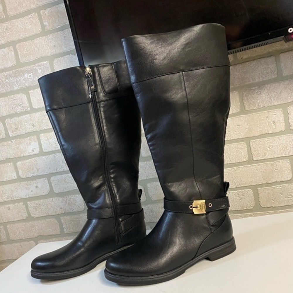 Dr. School black Knee-High Boots Wide Calf